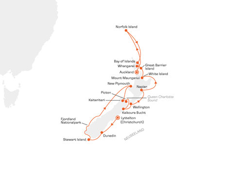 SPI2803 Reiseroute mit HANSEATIC spirit