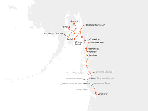 SPI2811 Reiseroute mit HANSEATIC spirit