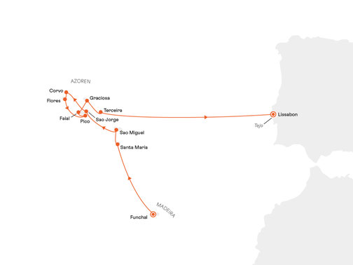 NAT2809 Reiseroute mit HANSEATIC nature