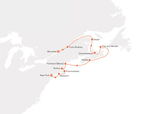 EUR2822 Reiseroute mit MS EUROPA