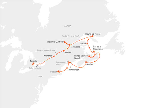 INS2817 Reiseroute mit HANSEATIC inspiration