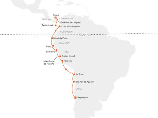 INS2819 Reiseroute mit HANSEATIC inspiration