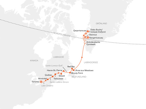 INS2814 Reiseroute mit HANSEATIC inspiration