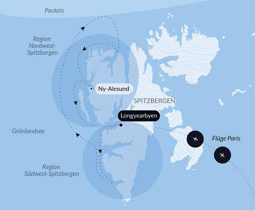 Reiseroute Le Boréal, Le Lyrial von PONANT
