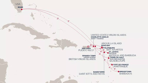 Routenkarte: Mit der EXPLORA II von San Juan nach San Juan (Puerto Rico)