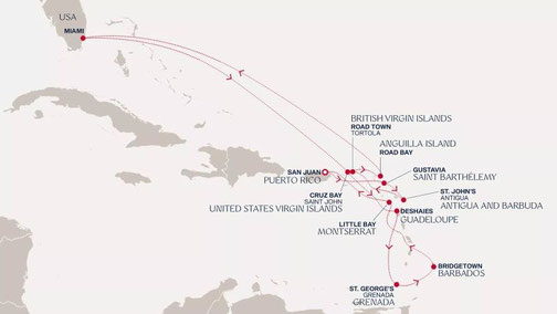 EXPLORA I Karibikreise Route - Exploa Journeys