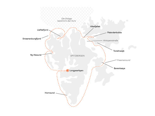 NAT2817 Reiseroute mit HANSEATIC nature