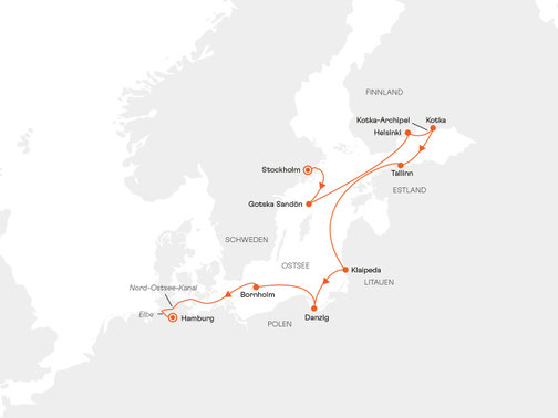 NAT2824 Reiseroute mit HANSEATIC nature