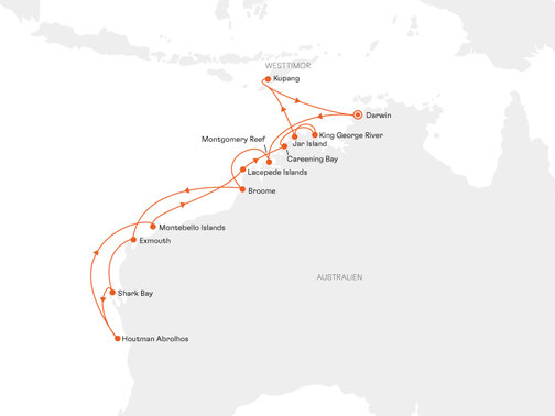 SPI2807 Reiseroute mit HANSEATIC spirit
