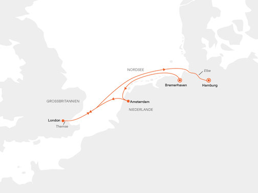 NAT2821 Reiseroute mit HANSEATIC nature