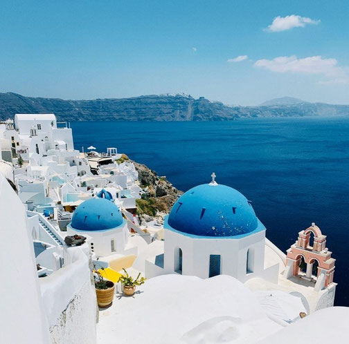 Santorini Bucht in Griechenland