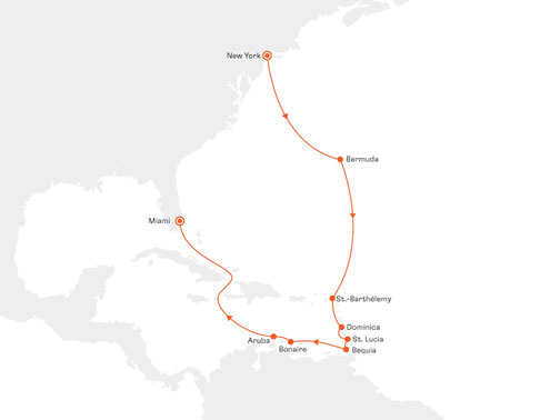 EUR2823 Reiseroute mit MS EUROPA
