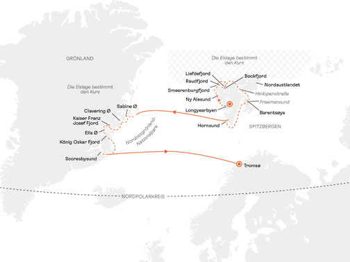 NAT2818 Reiseroute mit HANSEATIC nature