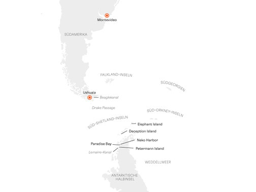 SPI2818 Reiseroute mit HANSEATIC spirit
