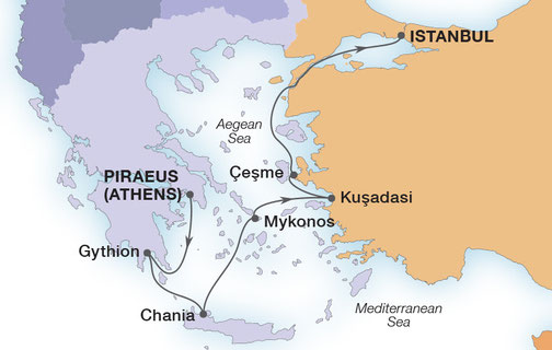 Route der Seabourn Odyssey - Asien