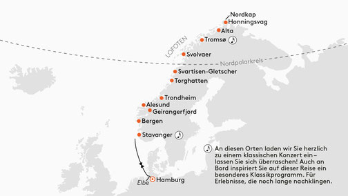 NAT2623 Reiseroute mit HANSEATIC nature