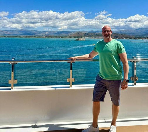 Timo Clarén von Emocean Cruises an Bord der Ilma Yacht von The Ritz Carlton Yacht Collection