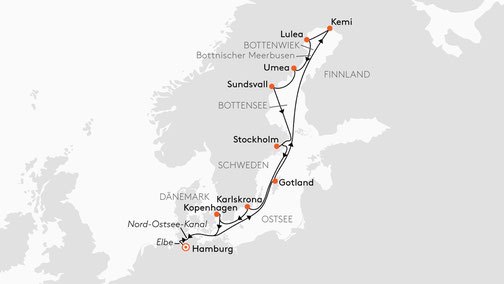 Routenkarte NAT2600 HANSEATIC nature Weihnachtsreise