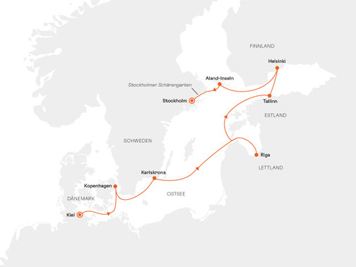 NAT2823 Reiseroute mit HANSEATIC nature