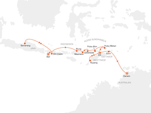 SPI2806 Reiseroute mit HANSEATIC spirit
