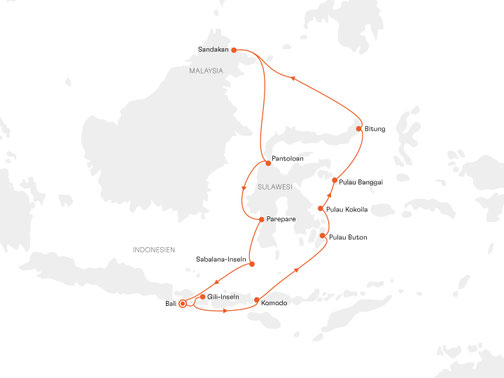 SPI2805 Reiseroute mit HANSEATIC spirit