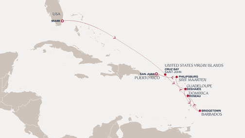EXPLORA I Karibikreise Route - Exploa Journeys
