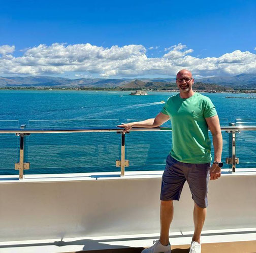 Timo Clarén von Emocean Cruises an Bord der Ritz-Carlton Yacht Ilma