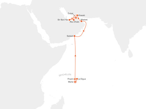EUX2827 Reiseroute mit MS EUROPA 2