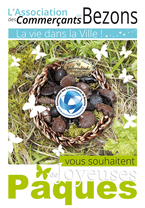 L'Association des commerçants de Bezons vous souhaitent de Joyeuses Pâques.