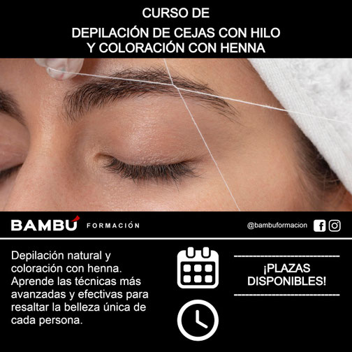 Cursos de depilación de cejas con hilo y coloración con henna en Tenerife