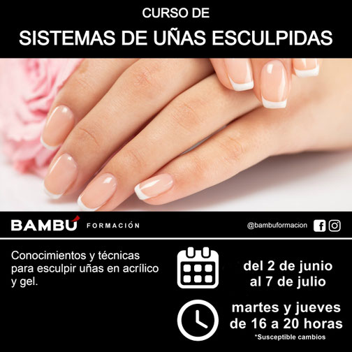 Curso de uñas acrílicas y gel en La Orotava - Formación Bambú