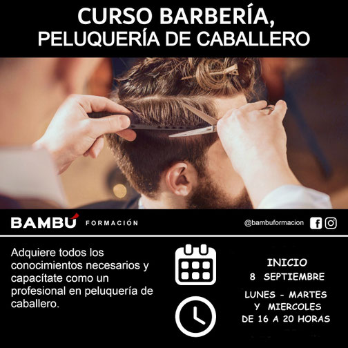 Curso de corte de caballero y barbería en La Orotava - Formación Bambú