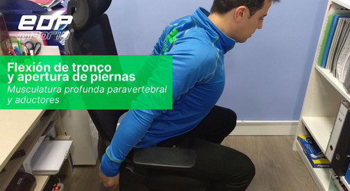 Flexión de tronco y apertura de piernas
