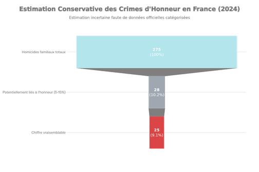 Estimation conservative des crimes d'honneur en France 2024