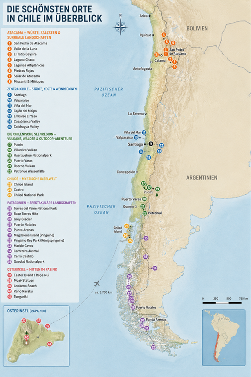 Chile Must See Highlights Sehenswürdigkeiten