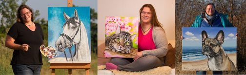 Künstlerin Hanna Stemke malt Dein Tier als Acrylgemälde