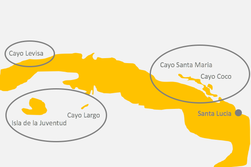 Karte von Kuba - Erlebe Deinen exklusiven Urlaub in Kuba! In Deiner Reiserei, Reisebüro in Berlin Brandenburg