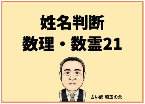 埼玉で姓名判断 数理・数霊21（占い師 埼玉の父）