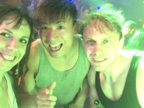 The gang: Irene, Jack and Matt (from left to right) at Songkran in Patong, Phuket (Thailand)