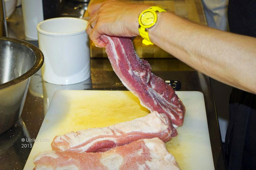 Schweinebauch in der "Salzwäsche"