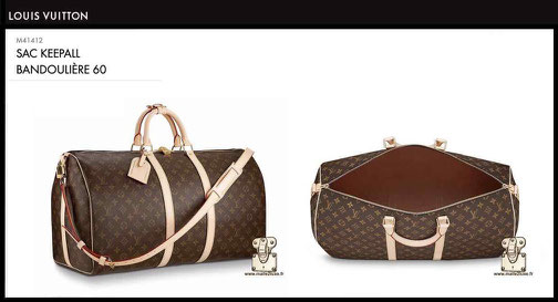 prix sac neuve louis vuitton keepall bandoulière 60 M41412