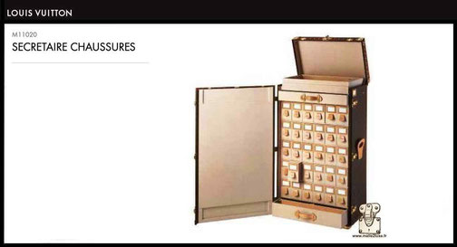 M11020 - Malle secrétaire chaussures Louis Vuitton prix du neuf 48000 euros