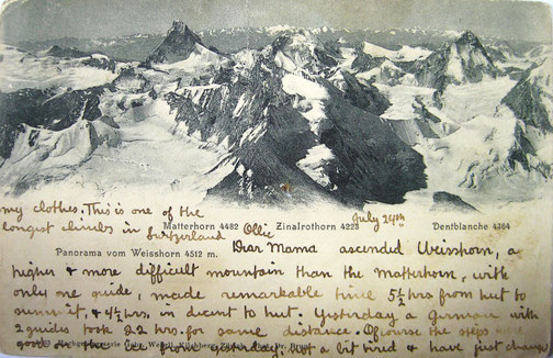 Ansichtskarte aus Zermatt, 1903