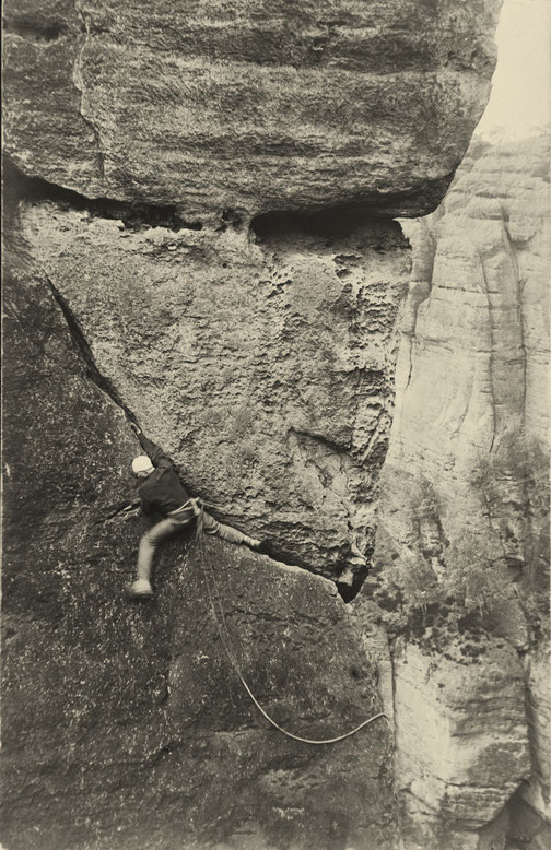 Kletterer am Alten Weg des Teufelsturms, Foto: Walter Hahn