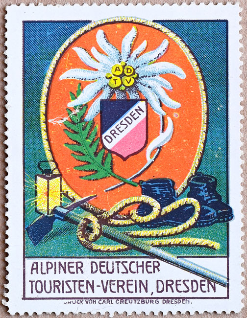 Reklamemarke, Alpiner Deutscher Touristen-Verein Dresden