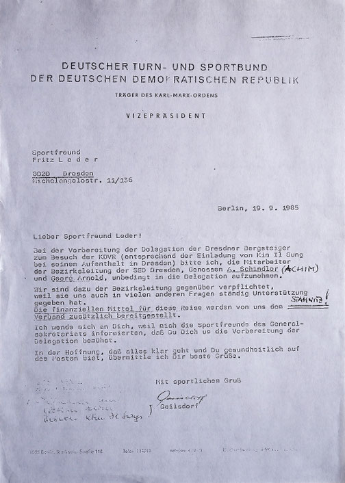 Brief aus Berlin, 1985