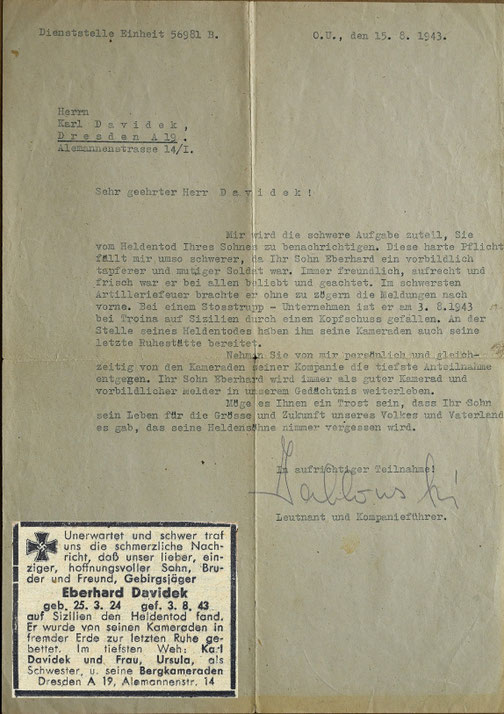 Wehrmachtsbrief, 1943