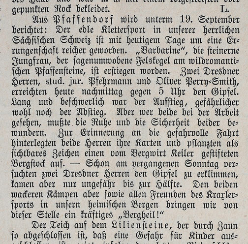 Sächsische Elbzeitung vom 23. September 1905