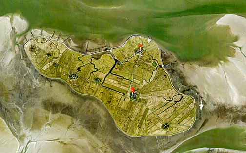 Bild: Foto der Hallig Hooge
