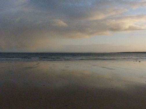 Abendsstimmung, Irland, Strand, Wasser, Wolken